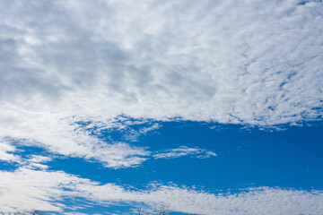 【空景】青空と白い雲【背景素材】