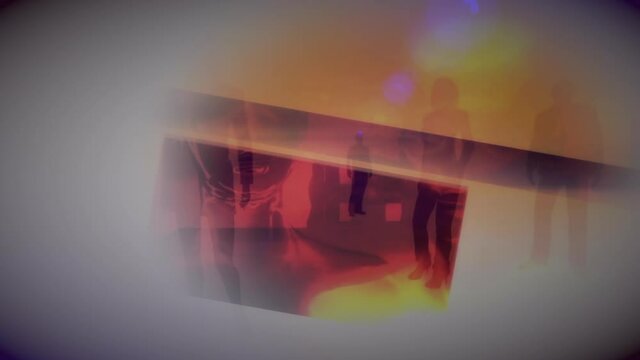 Alien visitors in a motion background
