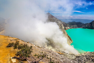 Crater volcano Ijen, Java