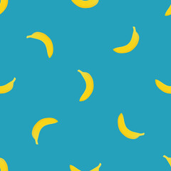 Obraz na płótnie Canvas Banana Seamless Pattern Background Vector Illustration