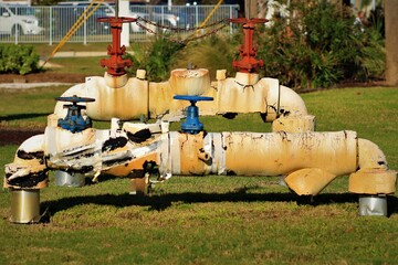 New pipes, filter and valves for water utility system in the southern city, USA