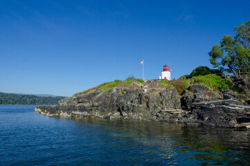 Fototapeta na wymiar Merry Island Lighthouse, British Columbia, Canada