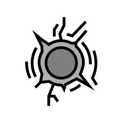 bullet hole color icon vector. bullet hole sign. isolated symbol illustration