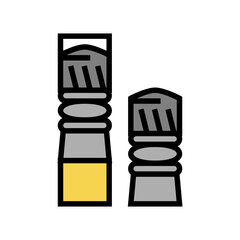 bullets for pneumatic weapon color icon vector. bullets for pneumatic weapon sign. isolated symbol illustration