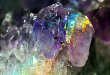 Beautiful crystal magic amethyst gem stone.