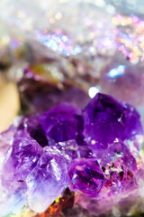 Beautiful crystal magic amethyst gem stone.