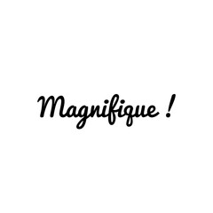 ''Magnifique'' (''Magnificent'' in french) Lettering