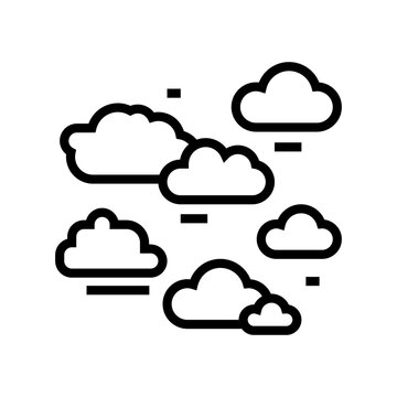 natural clouds line icon vector. natural clouds sign. isolated contour symbol black illustration