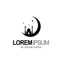 Obraz premium mosque logo design and template