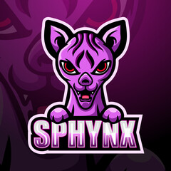 Sphynx mascot esport logo design