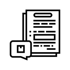 agreement for supply products line icon vector. agreement for supply products sign. isolated contour symbol black illustration