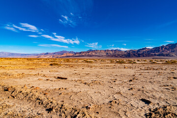 USA, CA, 30 of November 2020, Death Valley, Scenic view.  Lifeless desert with it`s own Flora. 