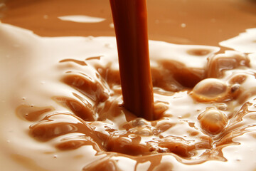 Chocolate milk or Milk Tea