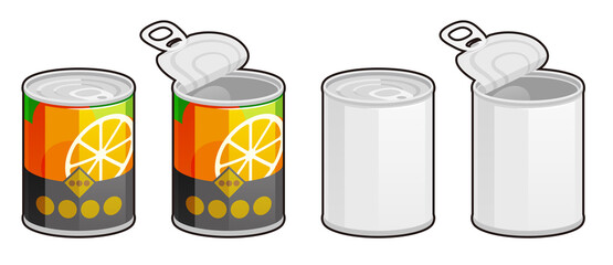 外線ありのカンヅメイラスト１