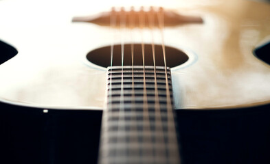 acoustic guitar close-up background