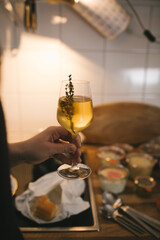 Aperitif Wine Cocktail for festive Dinner