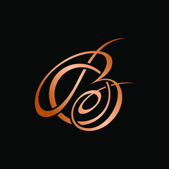 Modern vector graphic of Letter B script, Perfect for wedding, initial name, business, Fashion, Etc.