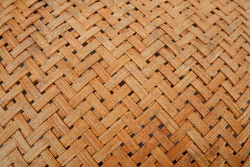 texture of a bamboo wicker, view from the top