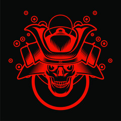 Illustration of Skull Samurai