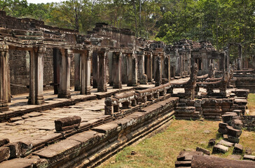 Prasat Bayon temple at Angkor Thom. Siem Reap province. Cambodia