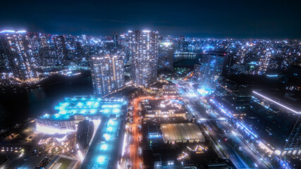 Fototapeta na wymiar デジタル営業　IoTによる大都市のデジタル化 背景画像のイメージ
