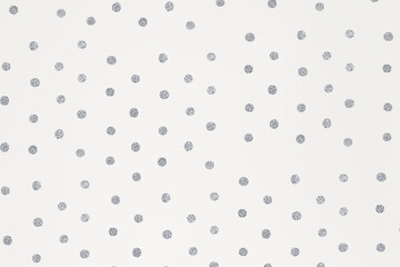 Silver polka dot shimmery off white background