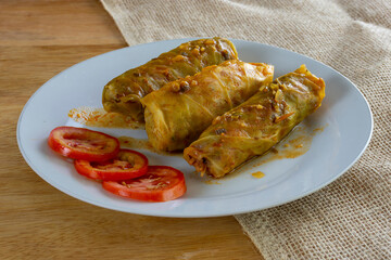 cabbage rolls, Arabic food.