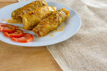 cabbage rolls, Arabic food.