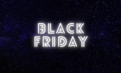 Black Friday sale sign on black background