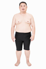 Fototapeta premium Sportswear pants plus size apparel full body men's fashion