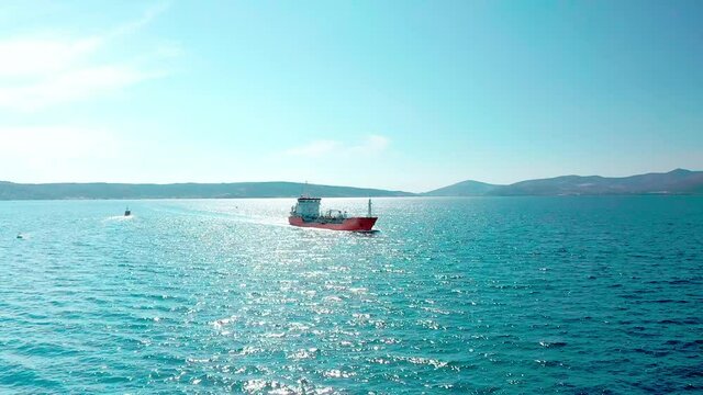 a ship sailing to Split Croatia
