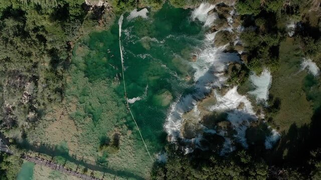 top shot from Krka National Park waterfall