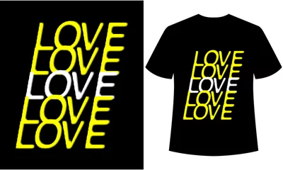 Foto auf Leinwand love typography tshirt design,simple t-shirt ,love typography © azdesignstudio