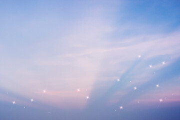 Fototapeta na wymiar Blue starry sky pattern sparkle image background
