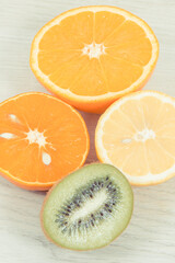 Fresh ripe citrus fruits as healthy nutritious snack containing vitamins