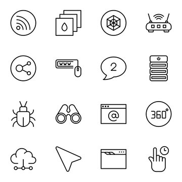 Web design icons set