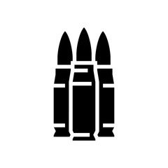 boat tail bullet glyph icon vector. boat tail bullet sign. isolated contour symbol black illustration