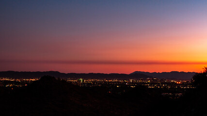 Sunset over Phoenix Arizona