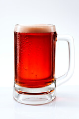 Rose draught beer png in mug mockup
