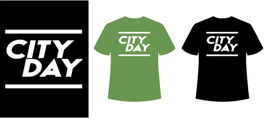 Foto auf Leinwand city day typography t-shirt design,t-shirt template,simple design © azdesignstudio