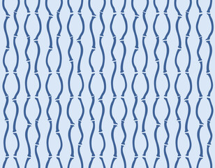 Japanese Wavy Bamboo Vector Seamless Pattern