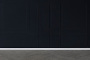 Blank dark wall mockup in a living room