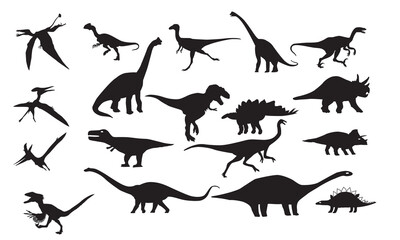 Dinosaur silhouette vector
