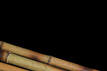 old yellow brown tone bamboo plank fence texture for background