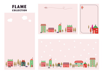 Obraz premium フレーム FLAME 北欧 街