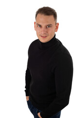 Obraz premium Young businessman on isolated