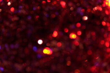 lights garland sideways at night Christmas and New Year