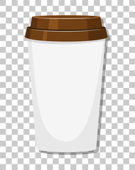 A paper coffee cup isolated on transparent background