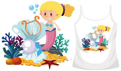 Mermaid theme outfit mock up