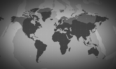 Grey World Map Animate Corporate Business Background